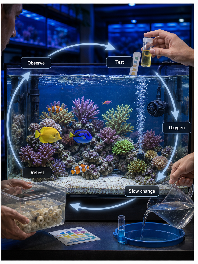 GPT Image 2 illustration showing a prevention loop for observing, testing, adding oxygen, making slow changes, and retesting