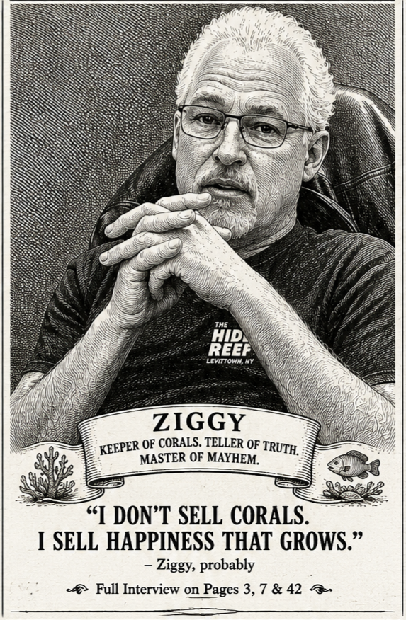 Ziggy — "Keeper of Corals. Teller of Truth. Master of Mayhem."
